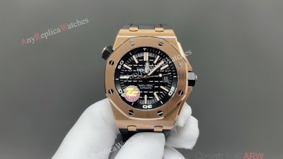 Audemars Piguet Royal Oak Offshore Cal.3120 Movement 42mm Black Face Rose Gold Case Watch